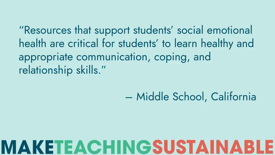 SustainTeaching's tweet photo. When we focus on SEL and executive functioning, we #MakeTeachingSustainable because we give kids the emotional and cognitive resources to self-regulate and contribute to the learning community with independence. As a result, they share in the energy demands of learning. https://t.co/uBM4o1SuNl