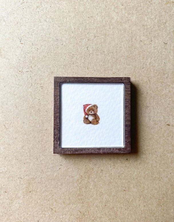 lesleywatersart's tweet photo. Teeny tiny teddy bear 🧸 (8 x 9 mm). The smallest one I’ve painted so far!

Original Miniature watercolor painting.

Painting size: 0.8 x 0.9 cm
Frame size: 3.5 x 3.5 cm
.
.
Materials used:
🗒  300 gsm watercolor paper
🎨 pocket box watercolor
🖌 
#tinyart #tinyartwork https://t.co/0r8slc8CEf