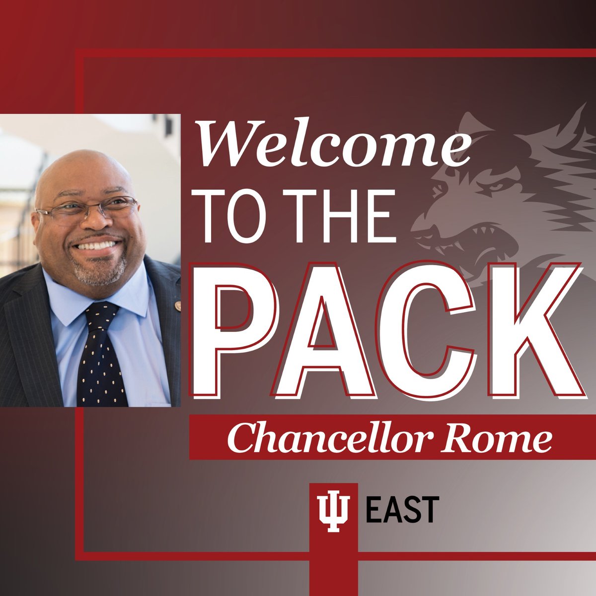 iueast's tweet photo. #RedWolfNation welcomes Chancellor Rome to campus! https://t.co/keepVqXl41