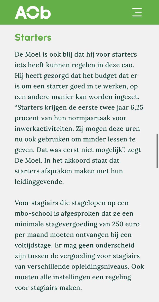 groenegolf's tweet photo. Met mooi nieuws voor #starters! Laat je informeren! Stuur een #pb of mail ons op groenegolf@aob.nl als je meer wilt weten of vragen hebt. En als je lid bent, heb je nog tot 10 juli om te stemmen! #cao #mbo #onderwijs https://t.co/1MDgN39yqm