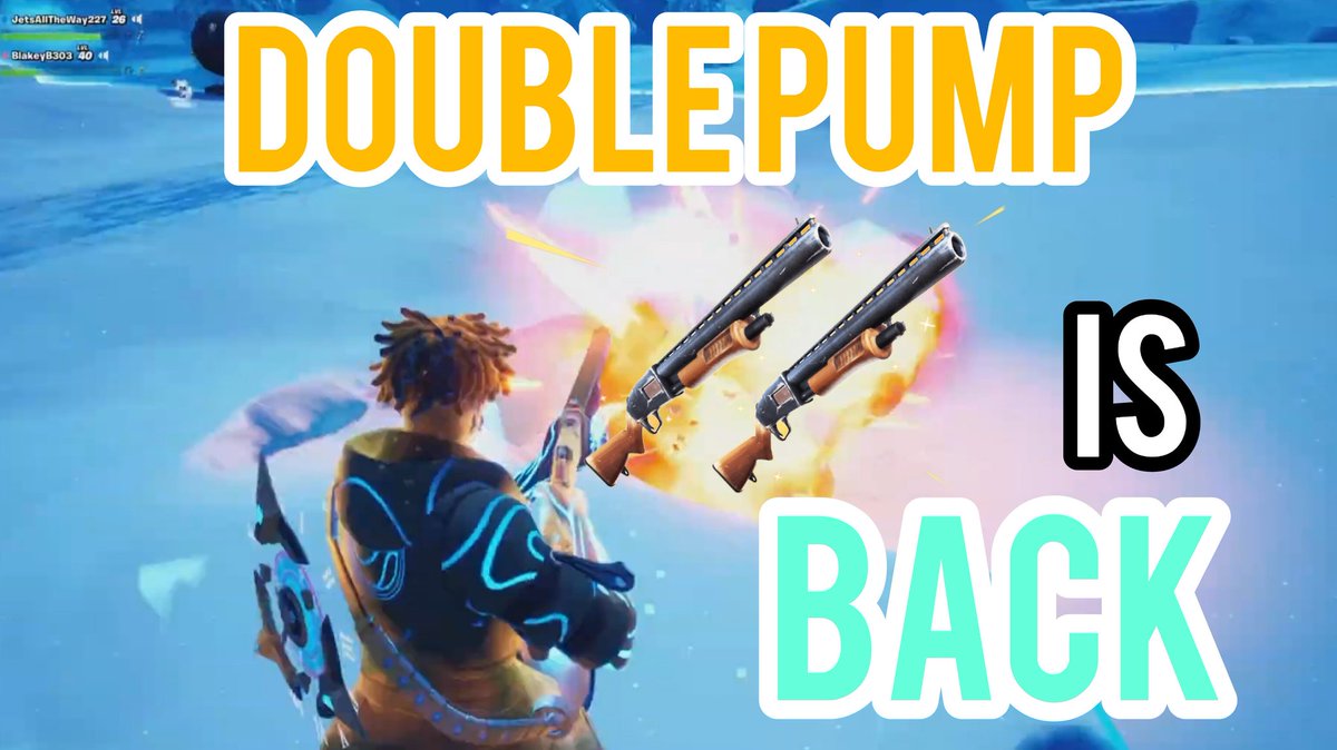 Skippitybopgame's tweet image. THE DOUBLE PUMP IS BACK IN FORTNITE 🤯 #FortniteChapter4Season3 #doublepump #FortniteWILDS #BLACKPINKxBSTHydePark #GenshinImpact #Jawan #streamer