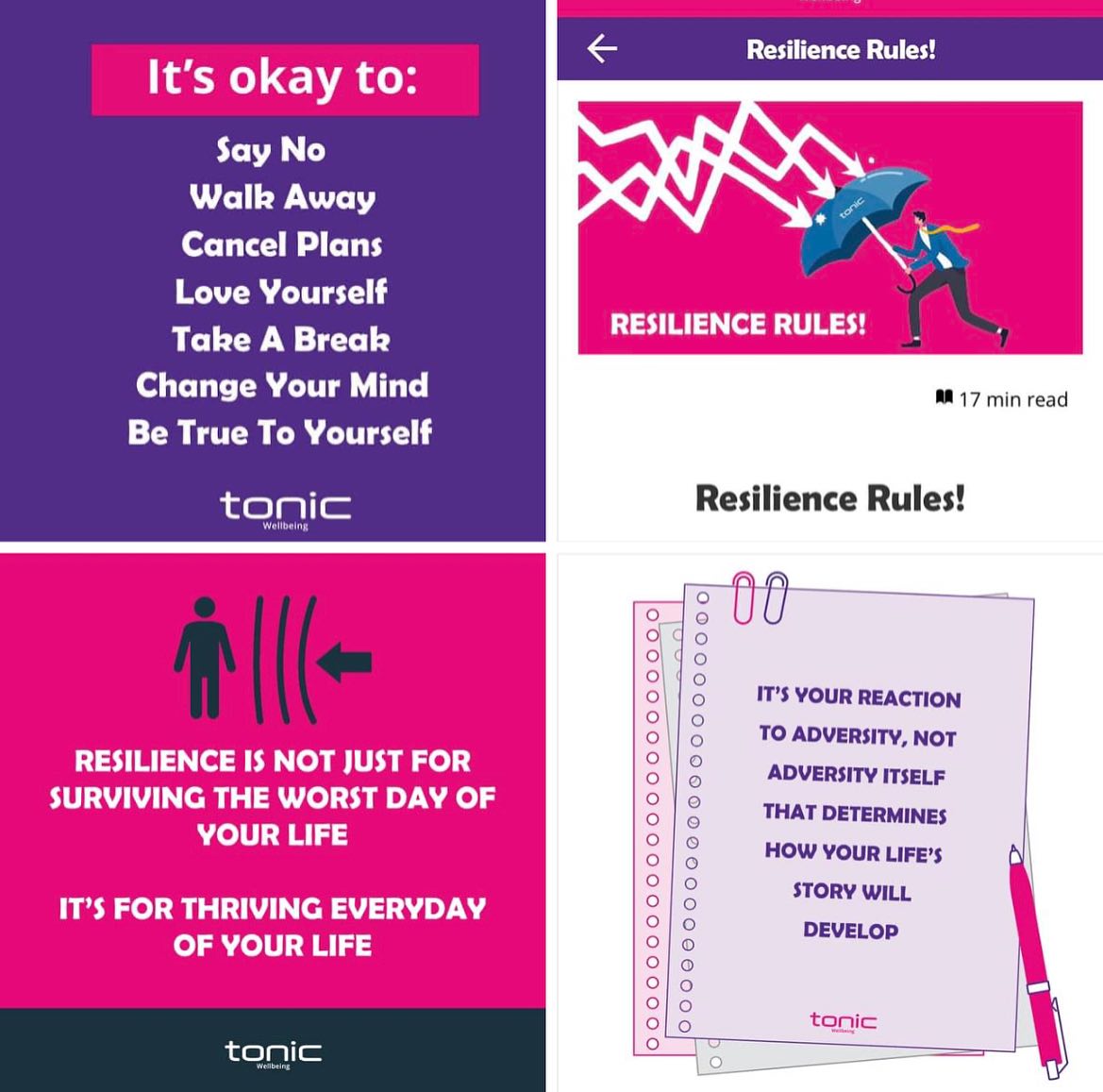 TonicWellbeing's tweet photo. Happy new #wellbeing topic folks!
This month #july2023 we are all about #resilience
For ideas, inspiration and insights into developing these skills and building your personal resilience head over to the Tonic and Me topic in the @tonicwellbeing app https://t.co/cRJa8aRfnI