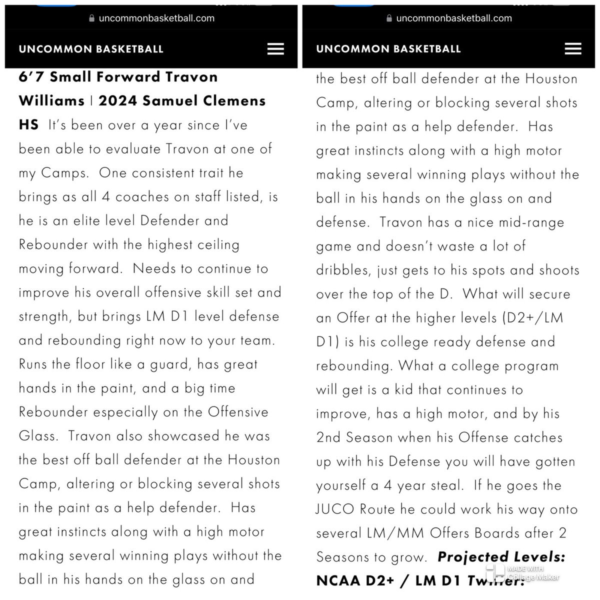 Travon J. Williams 🏀 (@trajwilli) on Twitter photo Thank you Coach V for allowing me to participate in the Houston @UCExposure camp. I will continue to put in work with <a href="/_NLRaiders_/">Next Level Raiders</a> and <a href="/SamuelClemensBB/">Samuel Clemens Men’s Basketball</a> to improve my overall offensive skill set. Thank you Coach V for allowing me to participate in the Houston @UCExposure camp. I will continue to put in work with <a href="/_NLRaiders_/">Next Level Raiders</a> and <a href="/SamuelClemensBB/">Samuel Clemens Men’s Basketball</a> to improve my overall offensive skill set.
