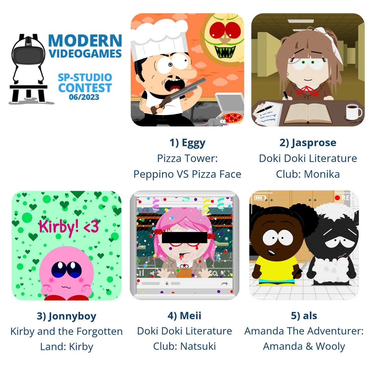 Congratulations to the winners of the June contest about the topic MODERN VIDEOGAMES! 🏆  I enjoyed the many different games you picked for your pictures. Eggy was the clear winner, but then it was close.  
sp-studio.de/w/contests/
A new contest will start on July fifth.