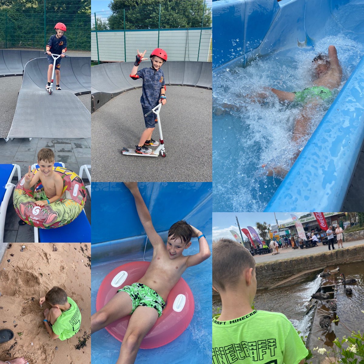 kimjDavis90's tweet photo. Our little camping trip this weekend. We packed soo much into the two days and T-J is already planning the next one 🥰😂🤘🏻🏊🏼‍♂️🛴⛺️@pennypetersMCA @Mayflower_MCA https://t.co/W7SJ1ddsjG