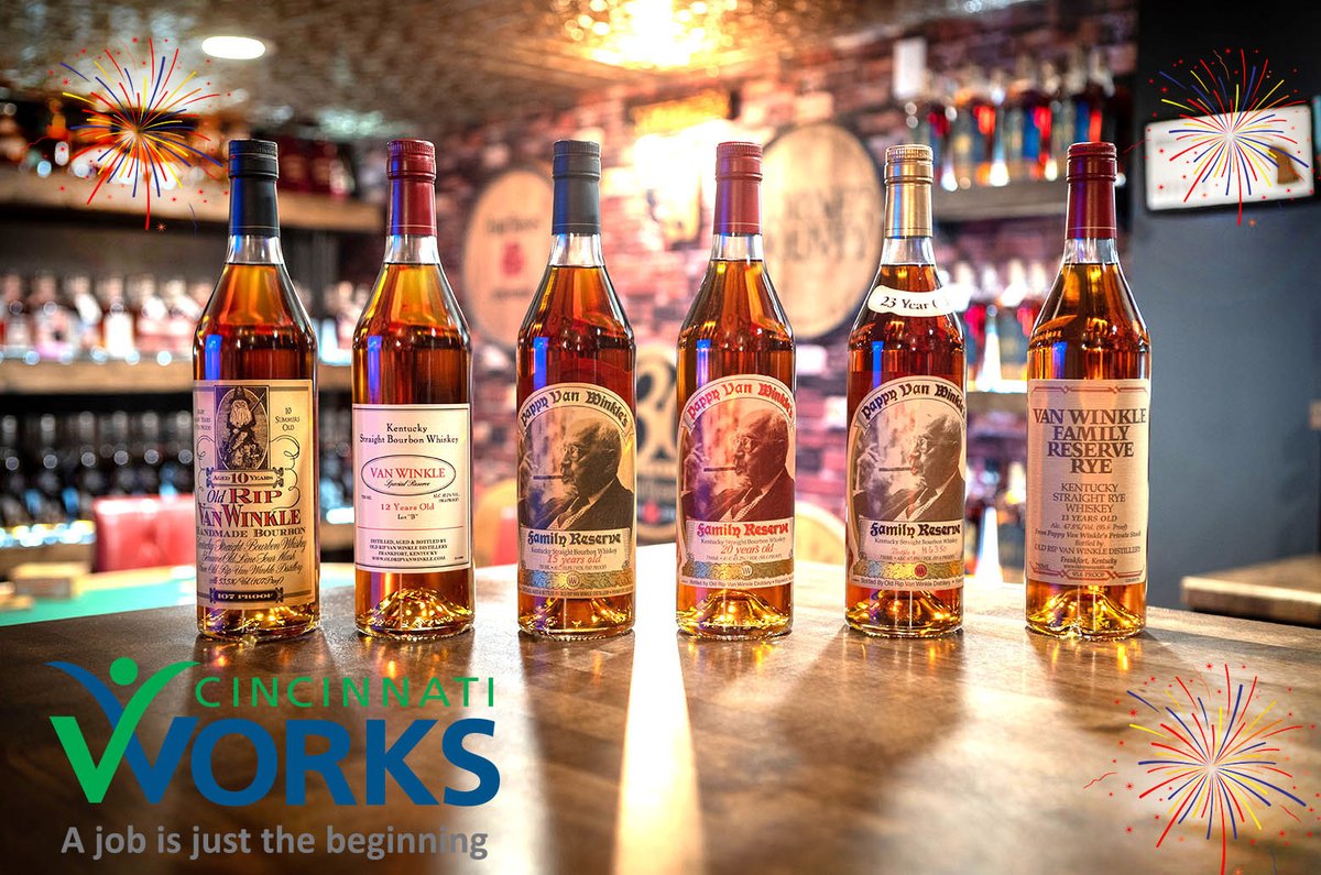 What's better than enjoying a fireworks show? Knowing that you can enjoy six bottles of the world's best #bourbon at your leisure. Join our raffle to win this exclusive #Pappy bourbon and light up your night! Proceeds benefit Cincinnati Works! classy.org/event/pappy-bo…