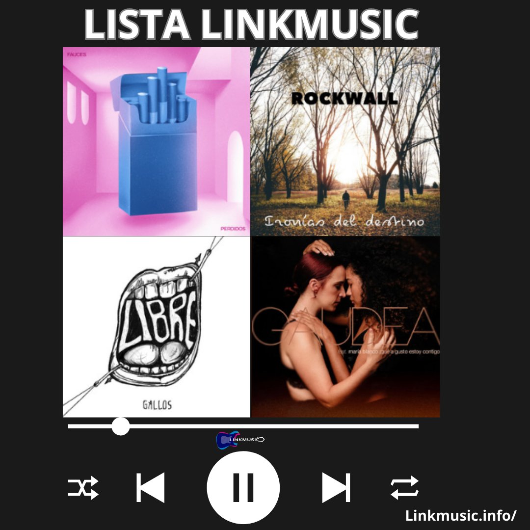 lnkmsc_ES's tweet photo. #PLAYLIST SEMANAL #LINKMUSIC
@somosfauces y su tema "Perdidos"                          

Además de:
@_rockwall_
@gallosbanda
@gaudea_
@balarrrasa
@OficialArise
Putakaska
Mr.River
@lapegatina
@Nat_Simons

https://t.co/VHsmeBzc7F ◁ 

#SomosLinkmusic #musica #musicosemergentes https://t.co/PlDOjaVQRD
