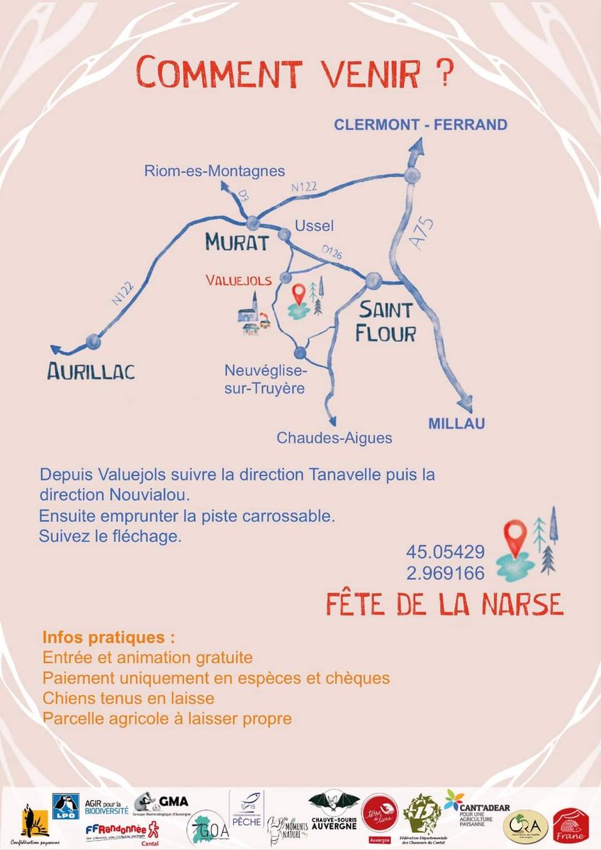 Le programme de la fête de la narse est disponible ! 🎉

Dimanche 27 août, RDV à Valuéjols dans le Cantal ! 🙂
