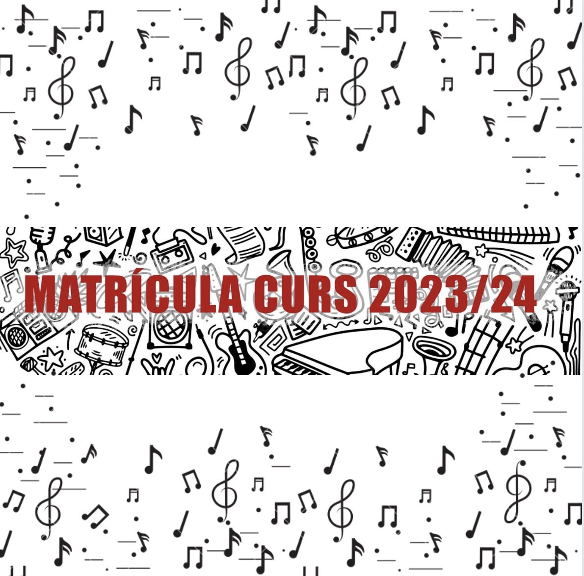 Escola de Música del Campello 🎶NUEVA MATRÍCULA CURSO 2023/24, a partir del 5 de julio
#Educación #ElCampello #Música 
🎶NOVA MATRÍCULA CURS 2023/24, a partir del 5 de juliol
🥁🎹🎻🎺🪈
+Info: escolamusicaelcampello.es/2023/06/27/mat…