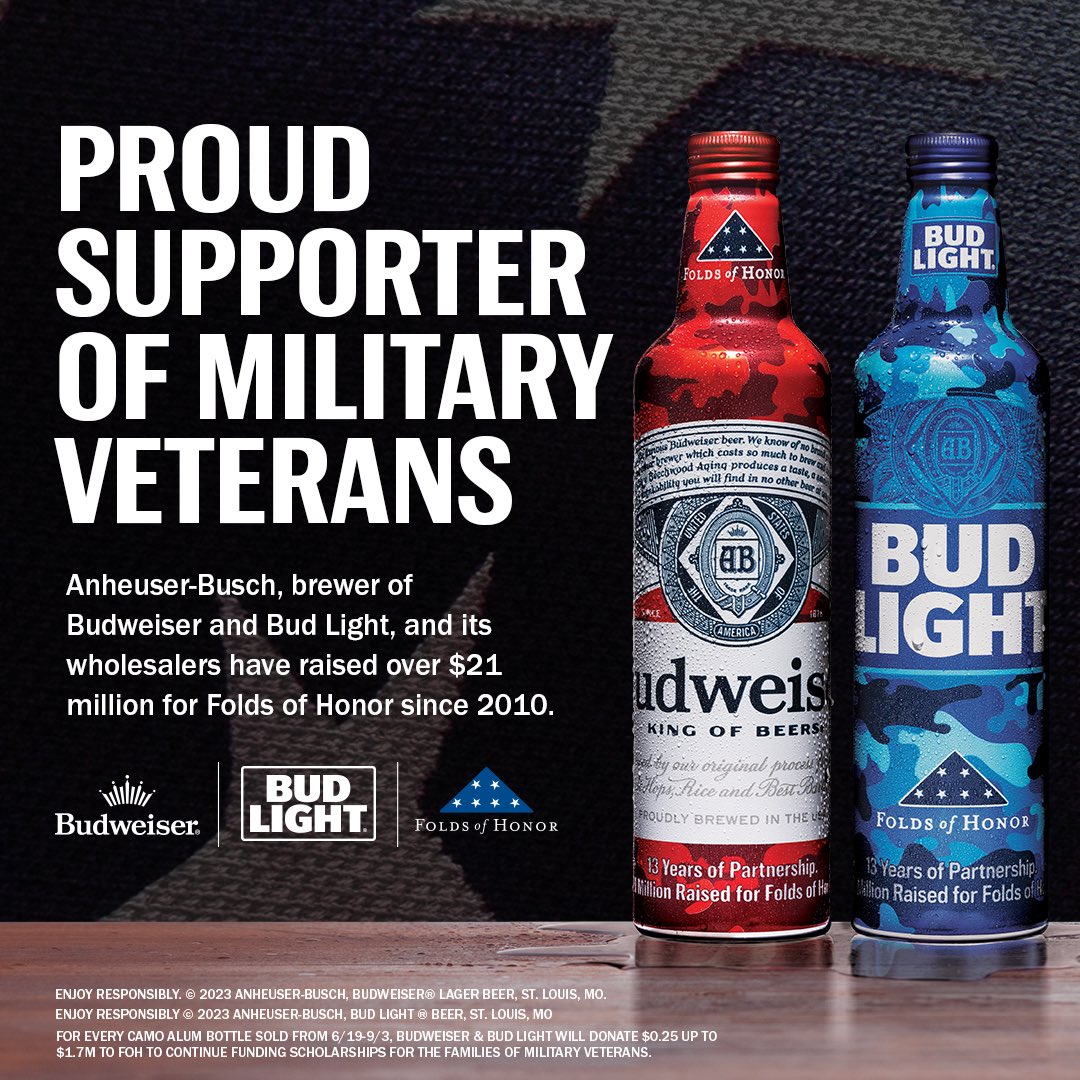 TowDistributing's tweet photo. Anheuser-Busch and Tow Distributing are proud to serve those who have served🍻

#budweiser #coldbeer #military #veterans #drinkresponsibly https://t.co/L5EaJilg4b