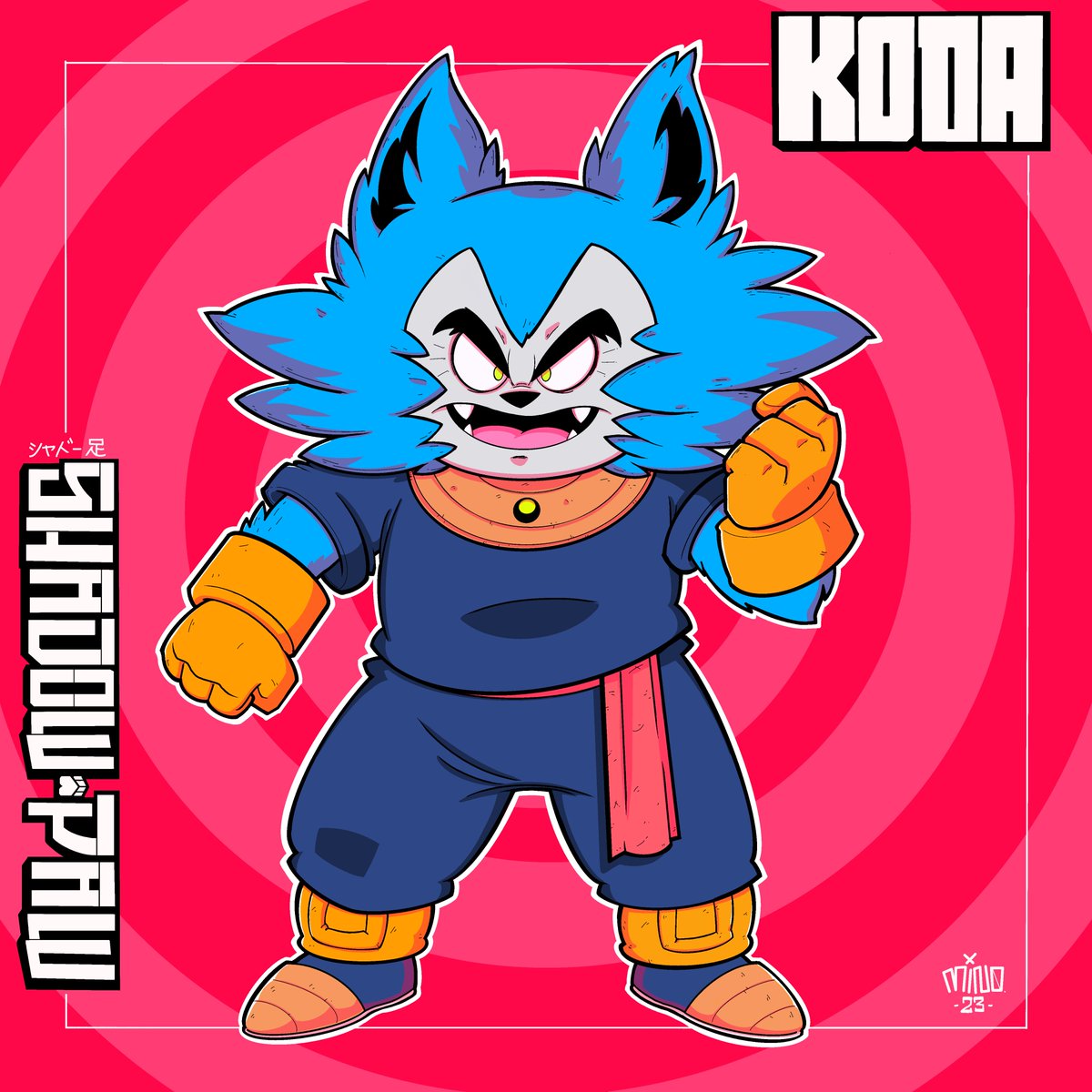 MiNoMckLOUD's tweet photo. • KODA •
[Version 2.]

Inspired by Planet Arlia Vegeta .
I may end up using this as his base design &amp; colorway. As he ages in the story his fur &amp; gear will subtly change. 
#ShadowPaw https://t.co/XGnZc4rg1W