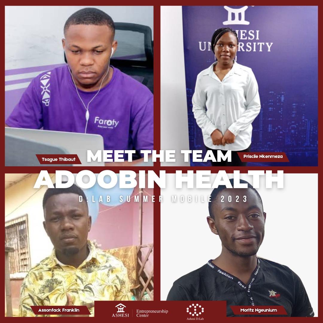 Meet the Adoobin health team 🤩🎉😍! Adoobin health is a #Cameroonian initiative that seeks to revolutionise #patient data management in #hospitals. This #summer the team would be #testing their solution with their #stakeholders👏🏼 #atashesi #atashesidlab #dlabsummermobile