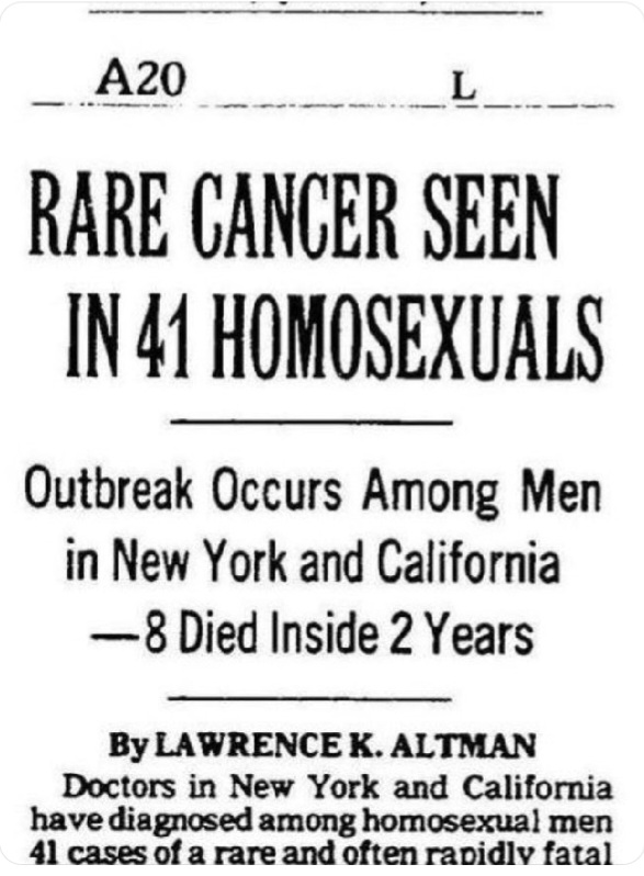 paul_atk79's tweet photo. Article released on 3/7/1981. Thankfully a lot has changed in the last 42 years yet more needs to be done.
Fear of Stigma & discrimination is still a large barrier to people getting the treatment they need.
#HIVHasChanged people on effective treatment #CantPassItOn #UequalsU https://t.co/KBDa8jGq8V
