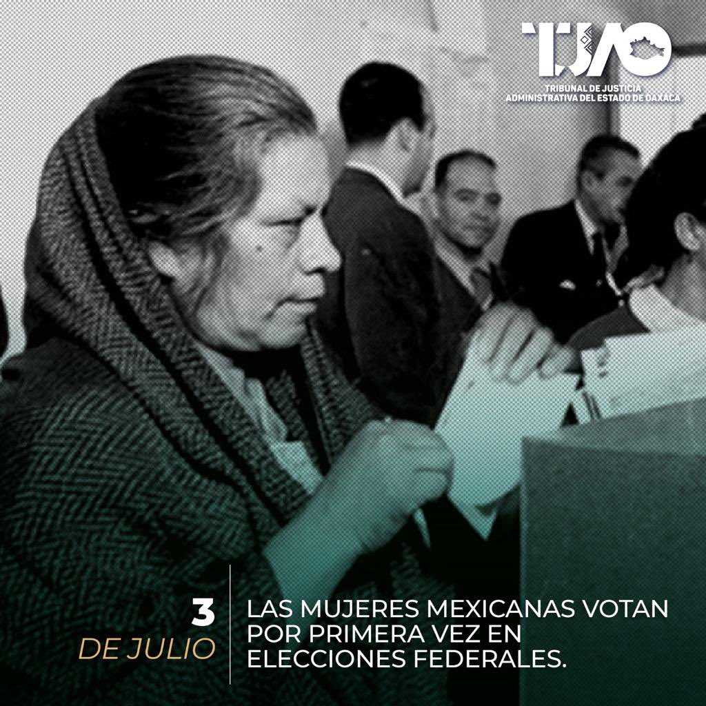 Un día como hoy hace 68 años, las mujeres mexicanas marcaron la historia de nuestro país al ejercer su derecho ciudadano votando por primera vez en elecciones federales, este hecho contribuyó en gran medida al fortalecimiento de la democracia y la participación política.