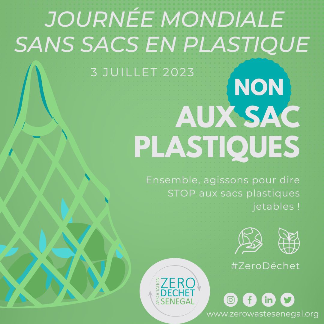 ZeroDechetSN's tweet photo. 🌍 Journée mondiale sans sacs en plastique ! 🛍

Aujourd'hui, nous célébrons la Journée mondiale sans sacs en plastique pour sensibiliser à l'impact dévastateur de ces sacs sur notre environnement. Ensemble, agissons pour dire STOP aux sacs plastiques jetables !
#PlastiqueBaxul https://t.co/JOYSRifWQR