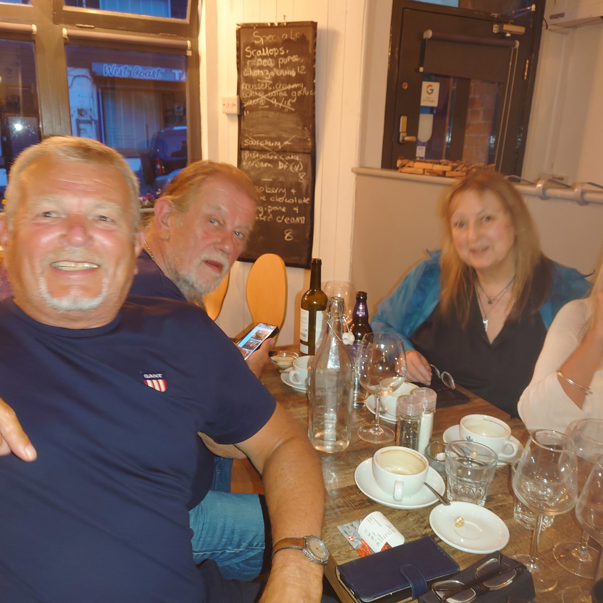 PanoramaGuestHo's tweet photo. Great night out with Andy and Heather, who has slipped off the edge, at The Cork and Fork Penzance https://t.co/xli0aT6Evs