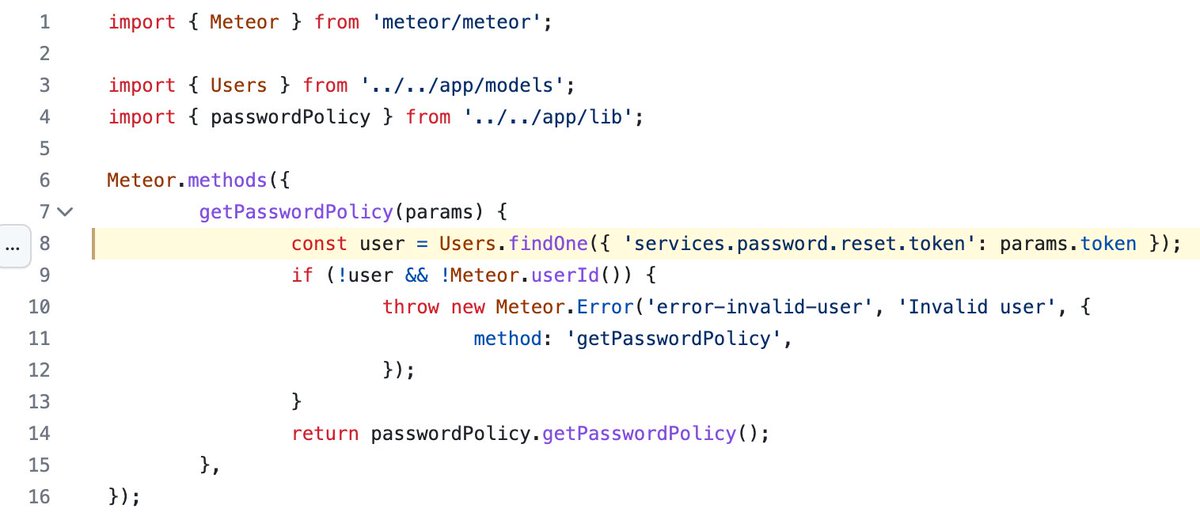 exploitio's tweet image. آسیب پذیری ۱:

اگه ایمیل یه نفر که 2fa نداره رو بدونیم، تابع getPasswordPolicy که بدون نیاز به auth اجرا میشه رو میتونیم #NoSQLi بزنیم!

چون ورودی params به هیچ مدل در این تابع یا قبل رسیدن بهش، sanitize یا چک نمیشه!

چطوری؟ 👇🏻