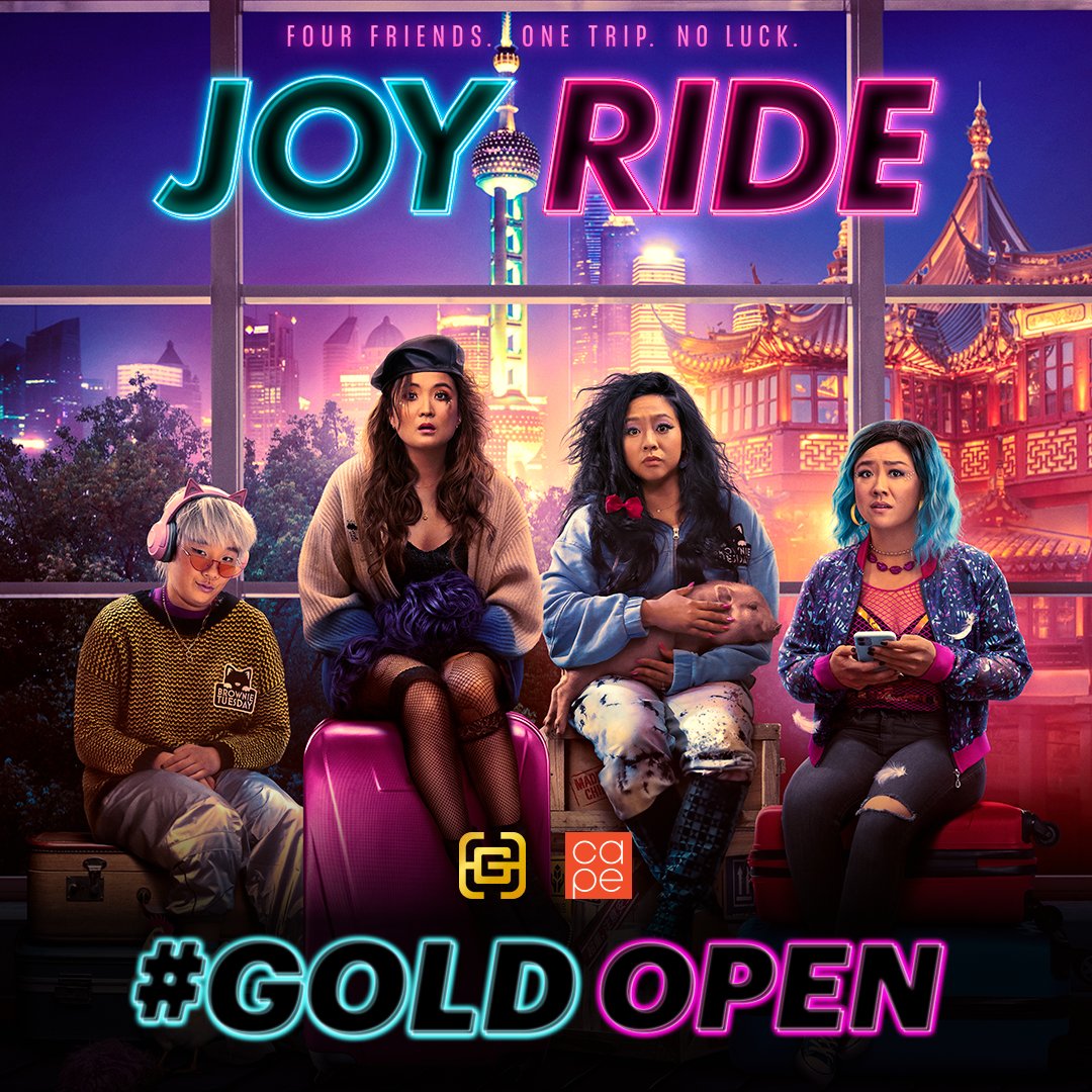 GoldHouseCo's tweet photo. Gold House and @CAPEUSA are proud to announce the #GoldOpen of @JoyRideMovie, premiering in theaters July 7! #JoyRideMovie @Lionsgate https://t.co/uQKXONCN0l