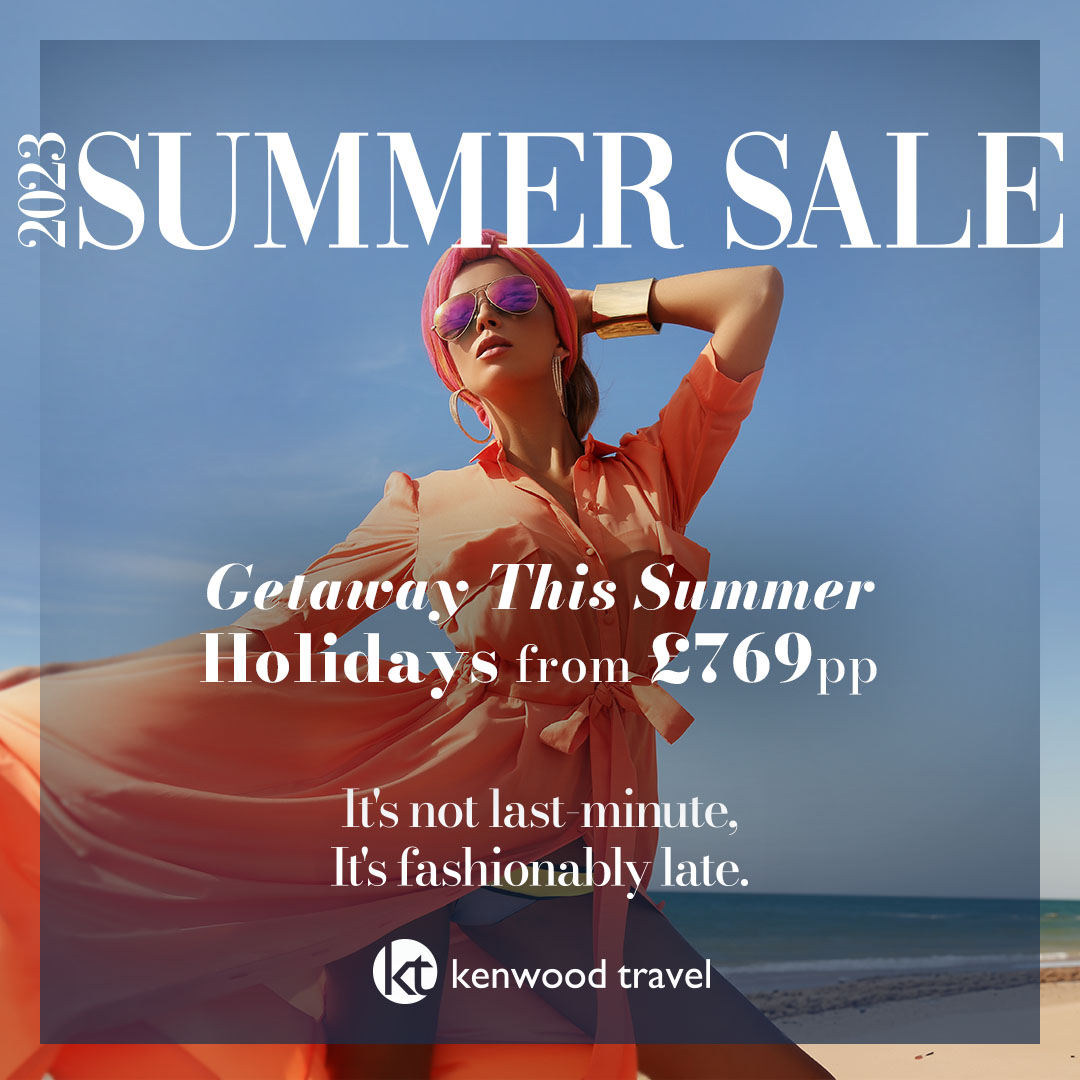 Hit the runway and jet off to somewhere far-flung and fabulous this summer. It's not last-minute, it's fashionably late.

✨ Browse our sale: kenwoodtravel.co/2023summersale
