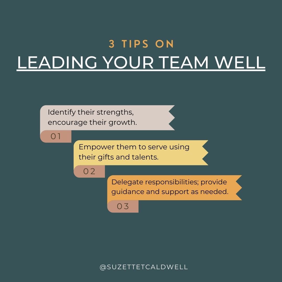 Did you know that our growth is the perfect lead for someone else who lacks in that area? At the core of who you are you should always see ways to develop and empower others.
As a leader, invest in the development of those under your care. Here are a few tips:

.
#Leadership