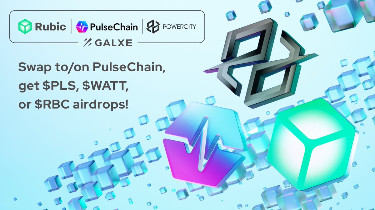 POWERCITYio's tweet photo. 🚨🎉1/ Hold on to your hats! We’re elated to break the news of a game-changing alliance with @CryptoRubic and our @POWERCITYio https://t.co/JIWel4xcmZ DEX, taking flight on the cutting-edge @PulsechainCom network, and turbocharged by @Galxe! 🎉🚨

🌪Fire up your wallet & buckle up for the chance to lay claim to an unbelievable 75M #PLS, a gargantuan 850K #RBC, and an electrifying $8,750 in #WATT token #airdrops that are on the verge of launching! 🚀

Zoom into the exhilarating info below!👇💥

#PulseChain