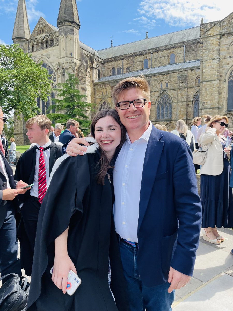 NJones's tweet photo. That’s been some day at #DUcongregation. Congratulation to the wonderful @izzijsay on her graduation from @durham_uni 
Watch out Westminster! https://t.co/K1Yi90xq3V