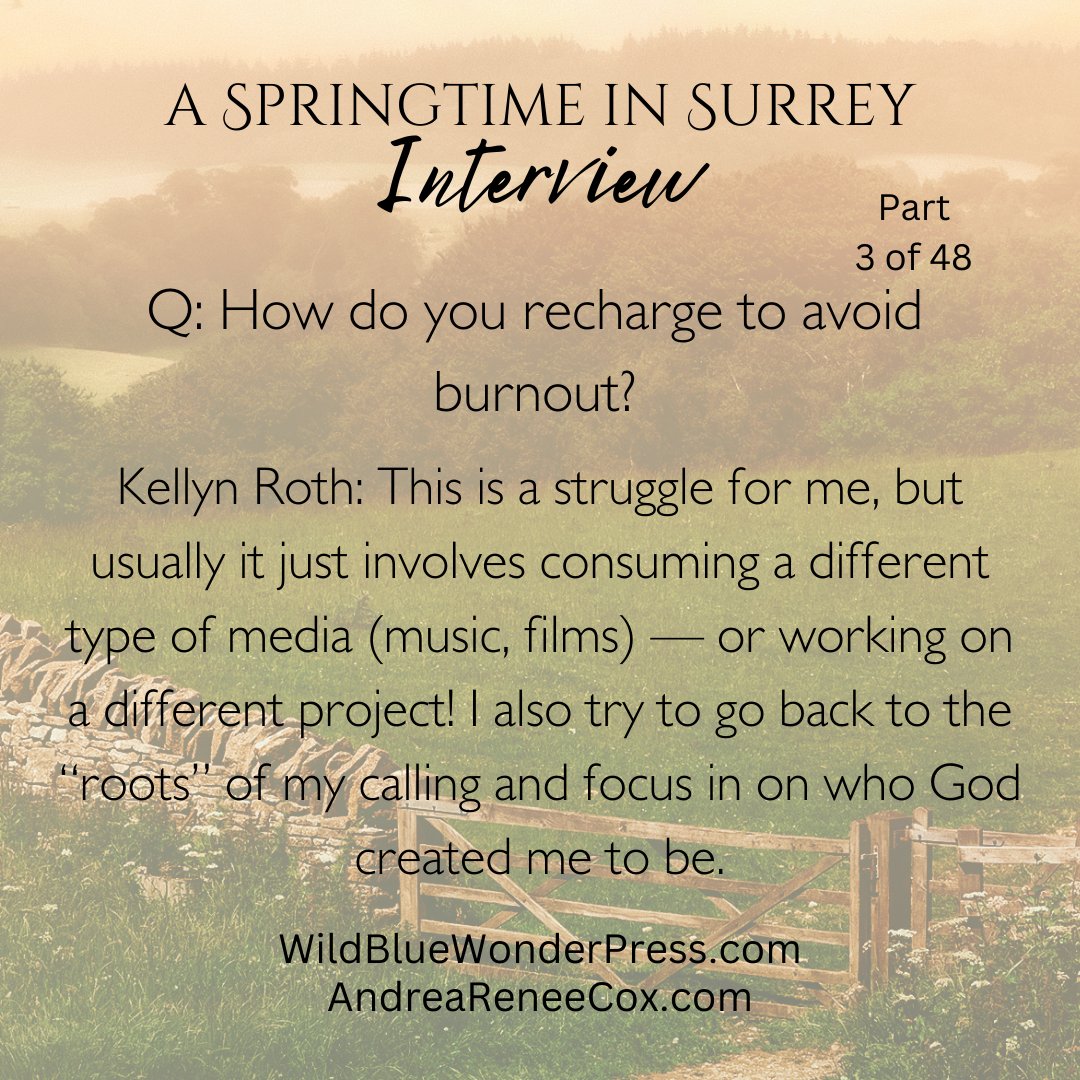 screenwriter87's tweet photo. Part three with Kellyn Roth (@kellyntheauthor), one of the authors of #WildBlueWonderPress's debut anthology, #SpringtimeinSurrey. #TwitterInterview https://t.co/9kJywUiGEa
