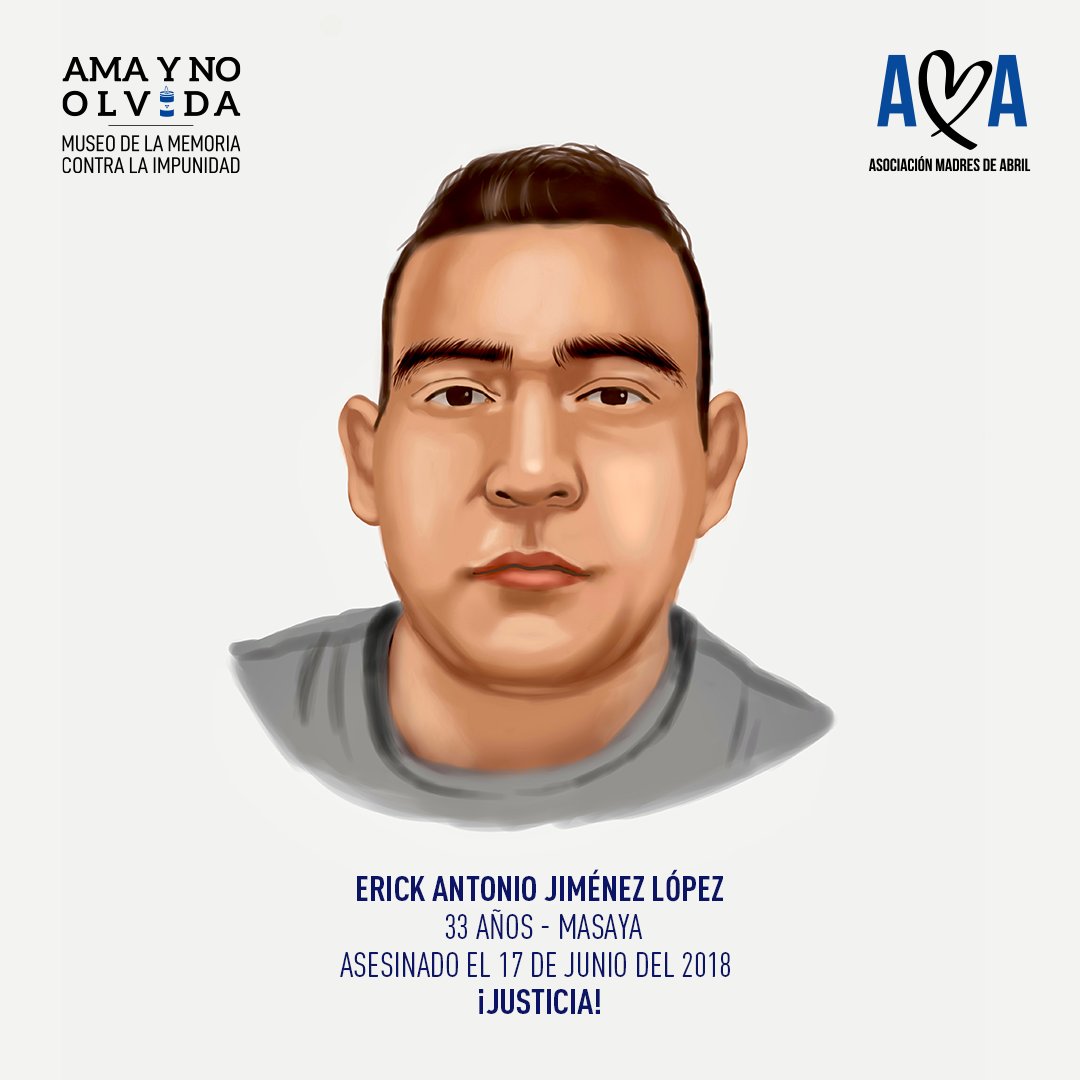 MadresDeAbril's tweet photo. 💙🖤 Los familiares de Erick Antonio Jiménez López recuerdan que era un gran apoyo para todos en la familia. Cuando faltaba dinero él iba a conseguirlo, y para los cumpleaños de los niños hacían las celebraciones en familia. https://t.co/RGpWCbJIgs