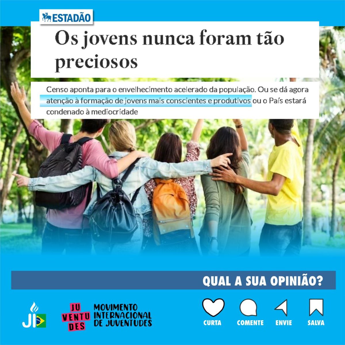 JibJovens's tweet photo. O Censo mostrou o que já sabíamos: sem EDUCAÇÃO, não cresceremos. Sem investir em educação hoje, não seremos o país do futuro. #EducacaoDeQualidade https://t.co/S13PJmupNz