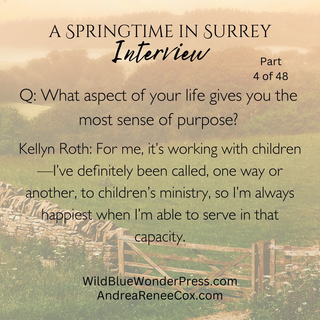 screenwriter87's tweet photo. Part four with Kellyn Roth (@kellyntheauthor), one of the authors in #WildBlueWonderPress's debut anthology, #SpringtimeinSurrey. #TwitterInterview https://t.co/hFS8ZEfFZQ