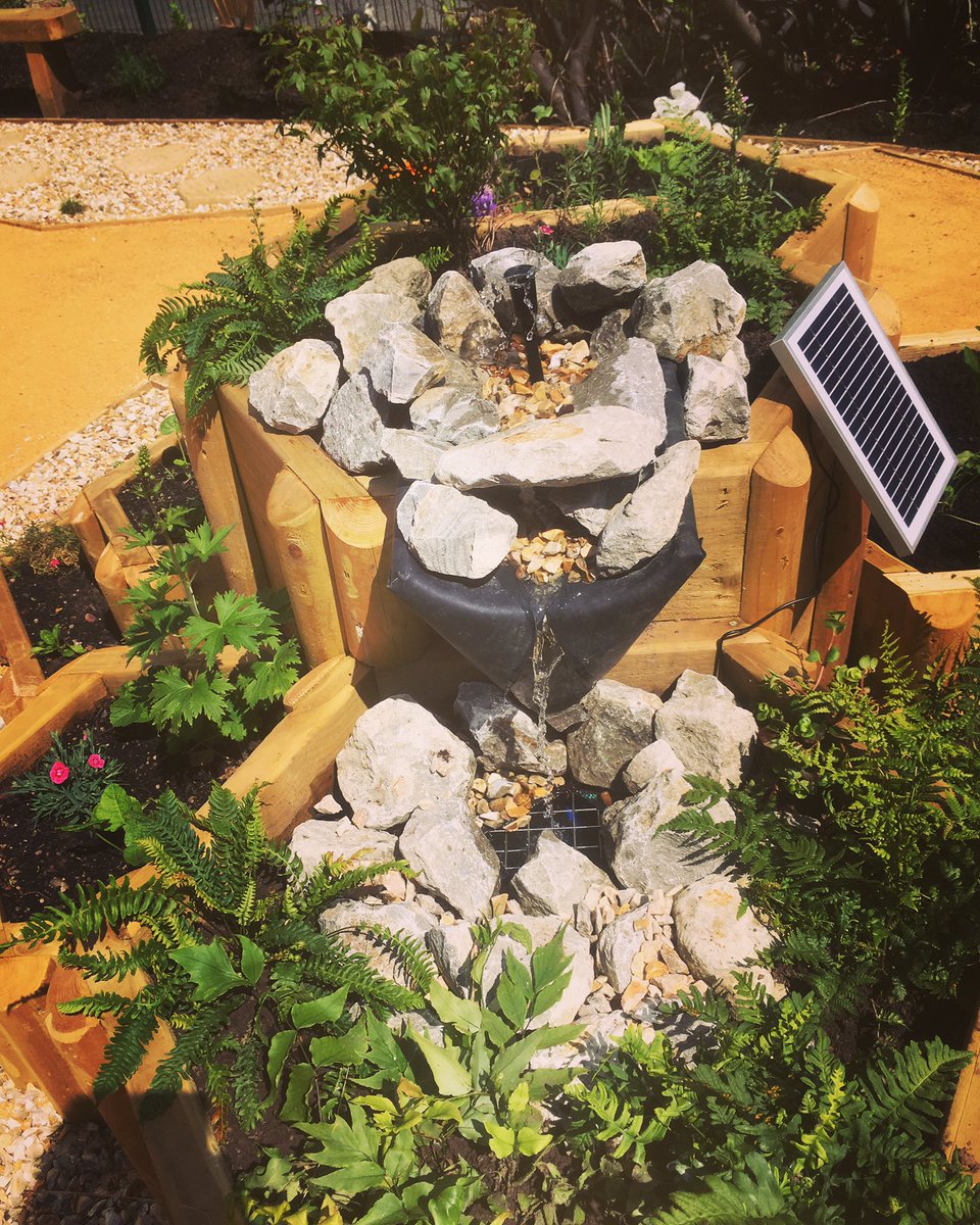 The new #sensory #garden for Treetops <a href="/TGARedditch/">TG Redditch</a>, a space where students can enjoy the variety of #scented #perennials and #climbers and the gentle sound of the self filling #waterfeature 

We hope the staff and students at TGA Redditch have many years of enjoyment.