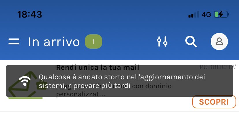 Fede_Depa's tweet photo. Avete lo stesso problema? #liberomail #liberodown #libero https://t.co/ohZWJzmpcN