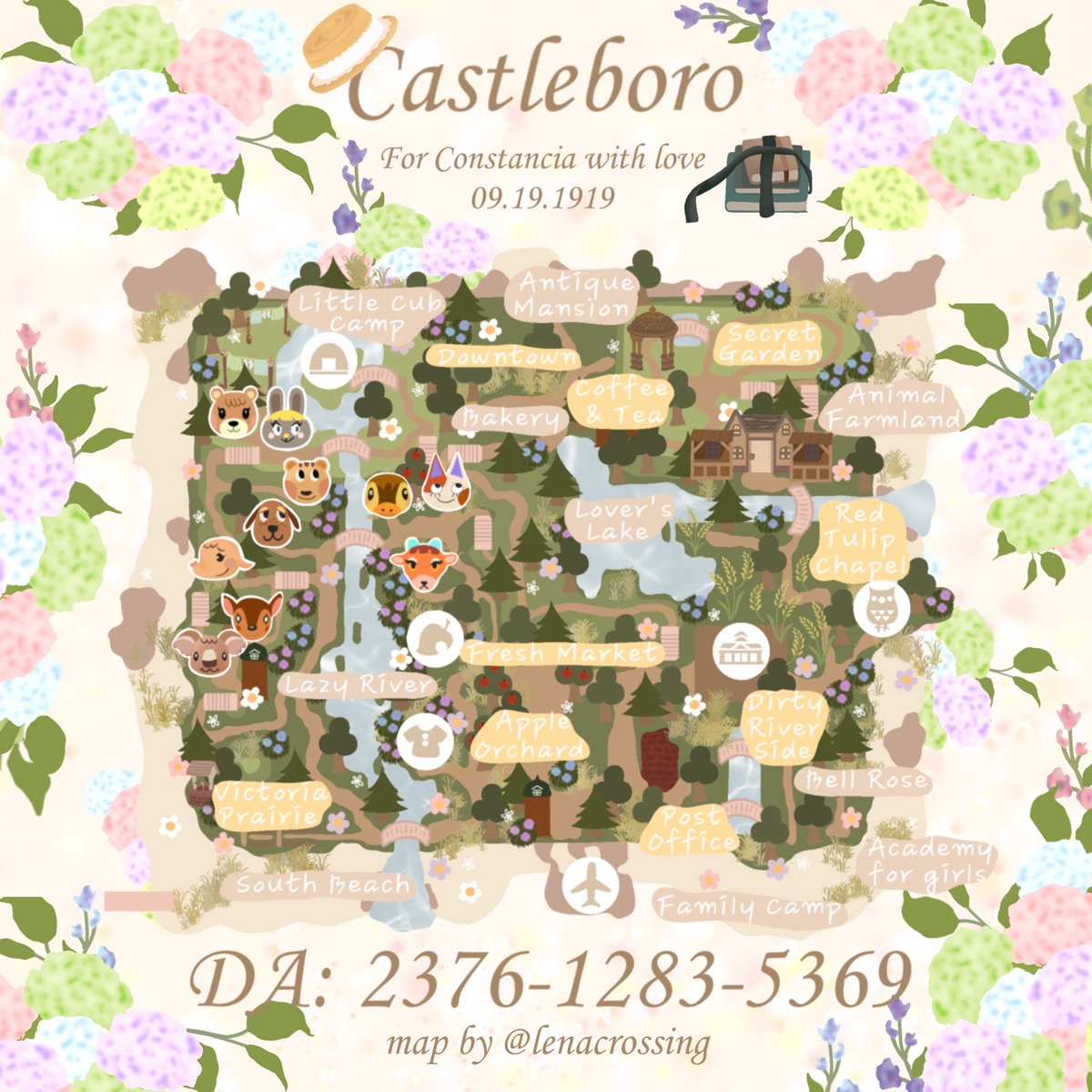 CatalystXander's tweet photo. DREAM ADDRESS RELEASE ! Castleboro ! 07.03.23 ! 
Thank you Danni @/quietly.crossing Instagram 
@lenacrossing  for these wonderful artworks !
I dedicated this for my late Grandma!
Love you !
#AnimalCrossingNewHorizons 
#DreamAddress
#Cottagecore https://t.co/HWw4xP6Iwg