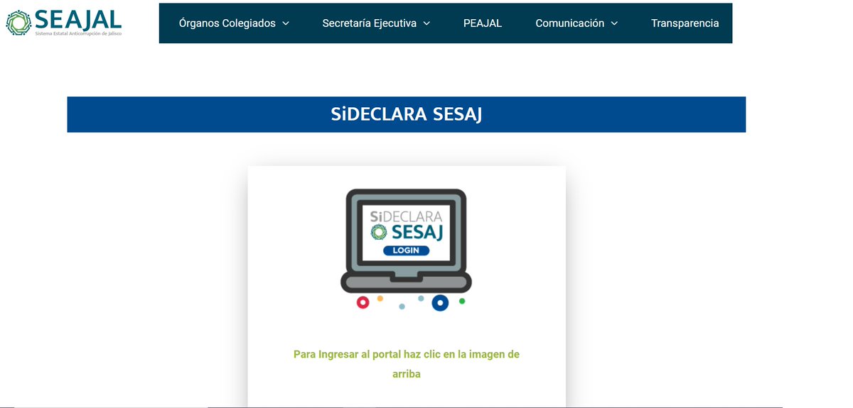 SEAJalisco's tweet image. 📌La #SESAJ, mantiene el Sistema de Evolución Patrimonial, de Declaración de Intereses y Constancia de Presentación de Declaración Fiscal (#SiDECLARA) a disposición de los entes públicos de Jalisco y de México que lo soliciten a través del sitio: 
📲 seajal.org/sideclara/
🧵
