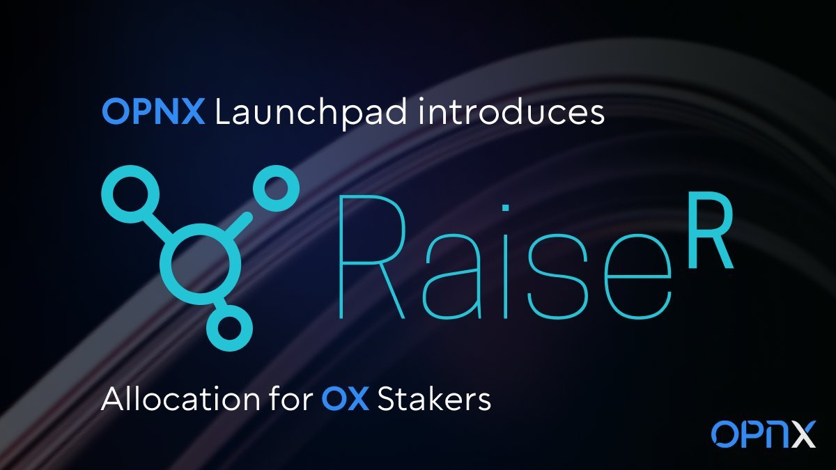 raiser_dex's tweet photo. 1/ 🚀 OPNX Launchpad is delighted to introduce its inaugural project, Raiser 

Raiser is a groundbreakng platform for permissionless credit issuance and secondary market liquidity 💰💦

10 % of the Raiser supply will be allocated to $OX Stakers. https://t.co/BerphpcMbY