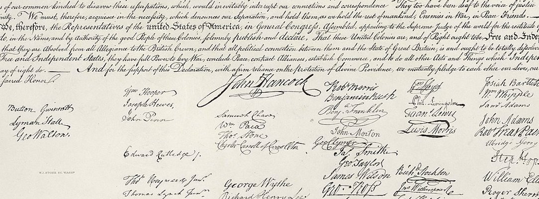 JosephLTrahan's tweet image. You&apos;ve got to get your head wrapped around the size 10 coconuts John Hancock had when he told all 56 friends: &quot;enough big talk...I&apos;m signing this thing today&quot;

and as big as possible, right in the middle, he took that quill pen, dipped it in ink and in cursive as pretty as…