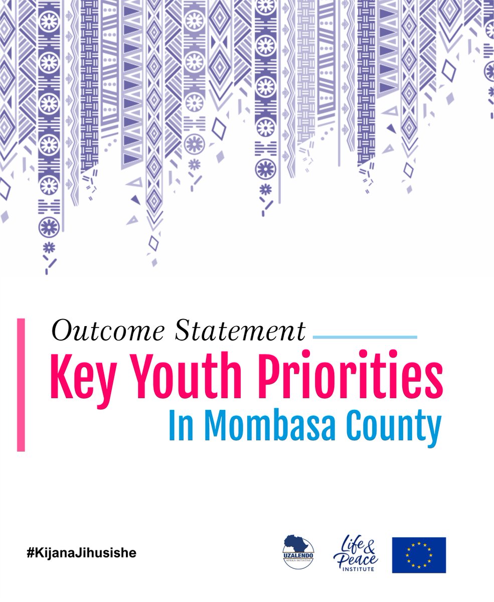 outcome statement on key youth priorities in Mombasa county .
we launched an outcome statement during our enagemnet with the private sector dubbed " mombasa county stakeholder roundtable " a platfoam that was establish jointly with <a href="/KCTA_Coast/">Kenya Coast Tourist Association</a> for engagemnets.
#KijanaJihusishe