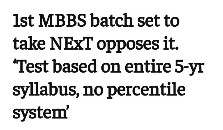 Indian__doctor's tweet photo. Parents of 2019 batch students plan to move SC to challenge decision to implement the test from 2024, saying intention to conduct it was declared after batch had taken admission.
#NONEXTFOR19BATCH #MedTwitter https://t.co/fvuCoByZVQ