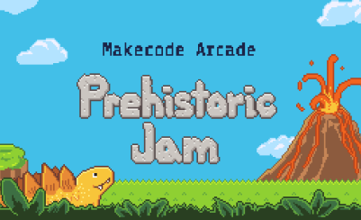 MSMakeCode's tweet photo. Announcing the July 2023 MakeCode Arcade Game Jam!!!  The theme is 🦕"Prehistoric" 🦖, so brush up on your paleontology and coding skills this summer!  https://t.co/fvzscX9X2n https://t.co/bOWVVwrjun