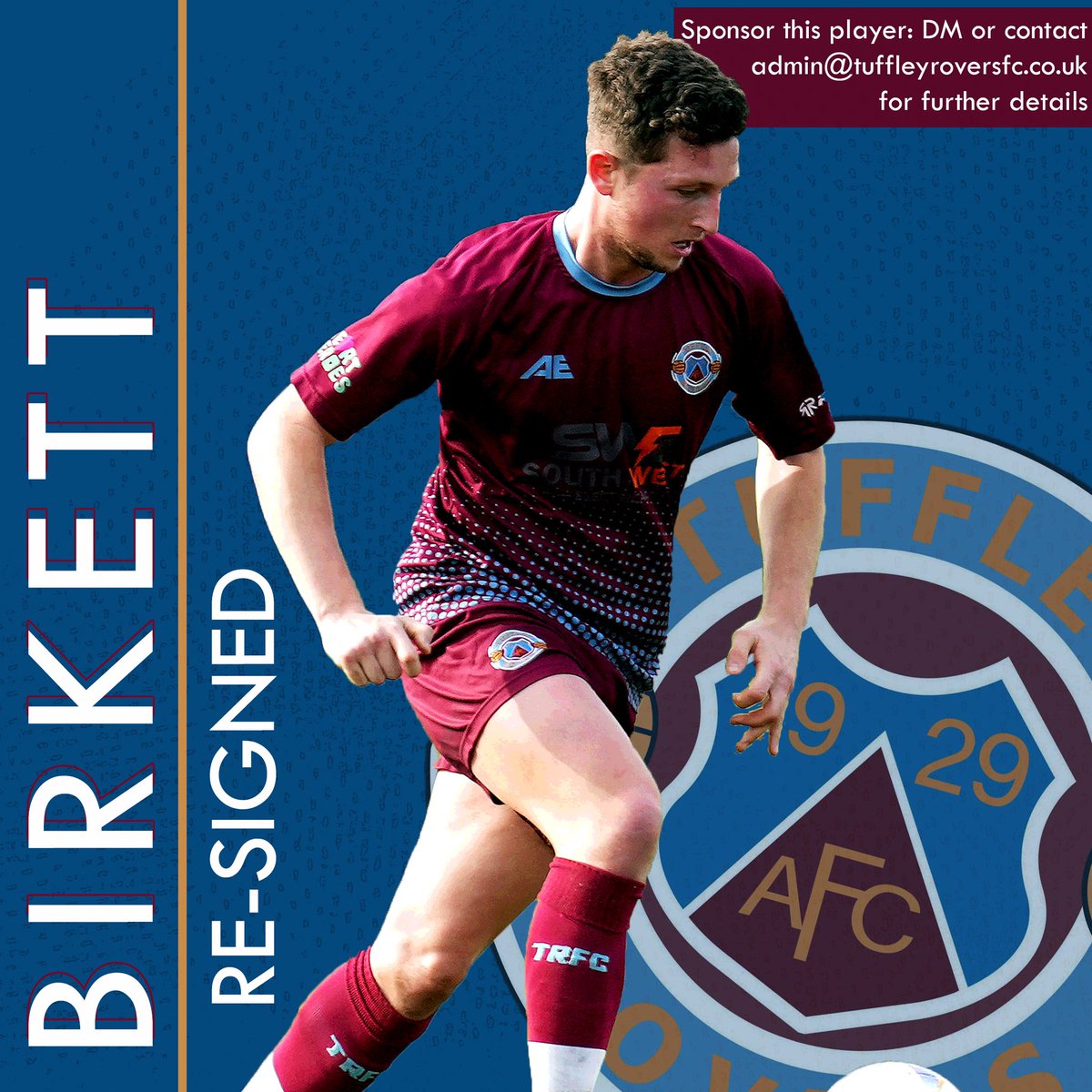 Sometimes old, sometimes new, here’s a signed player, in claret &amp; blue!

Part 1*

We are delighted to confirm <a href="/BirkettH/">Henry Birkett</a> has signed <a href="/HellenicLeague/">Hellenic League</a> forms for The Rovers. 

The 1st of several signings confirmed for 23/24.

*we’ll string this out for as long as we possibly can.