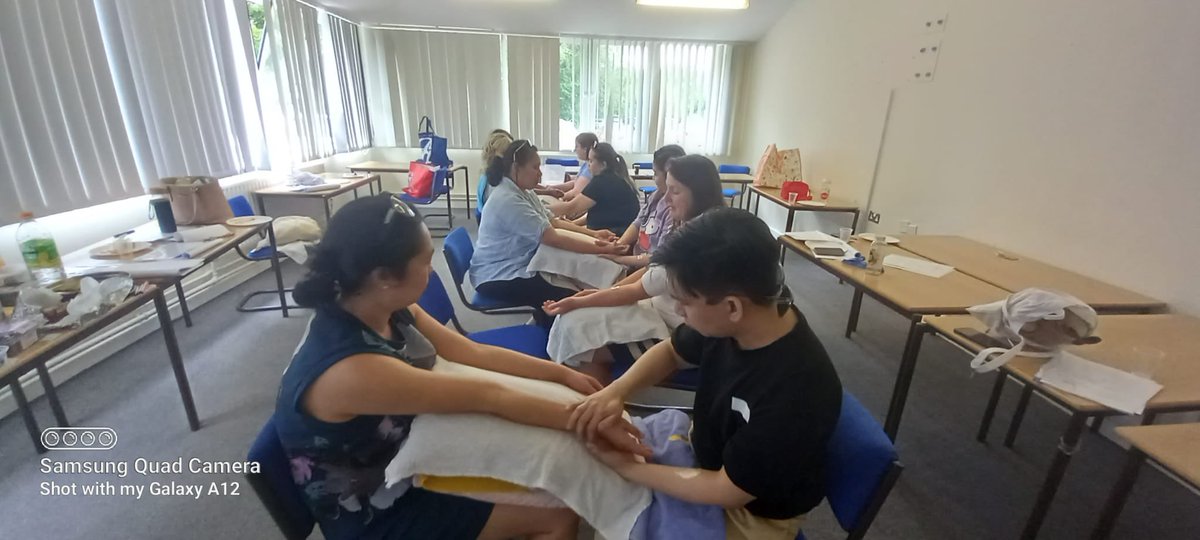 Helen Prosper from A Touch of Gentleness came to teach some of our nurses how to give hand massages. They have since been using this method to help not only their patients but some staff also! Thank you Helen 👐 #Massage #Therapy #CriticalCare