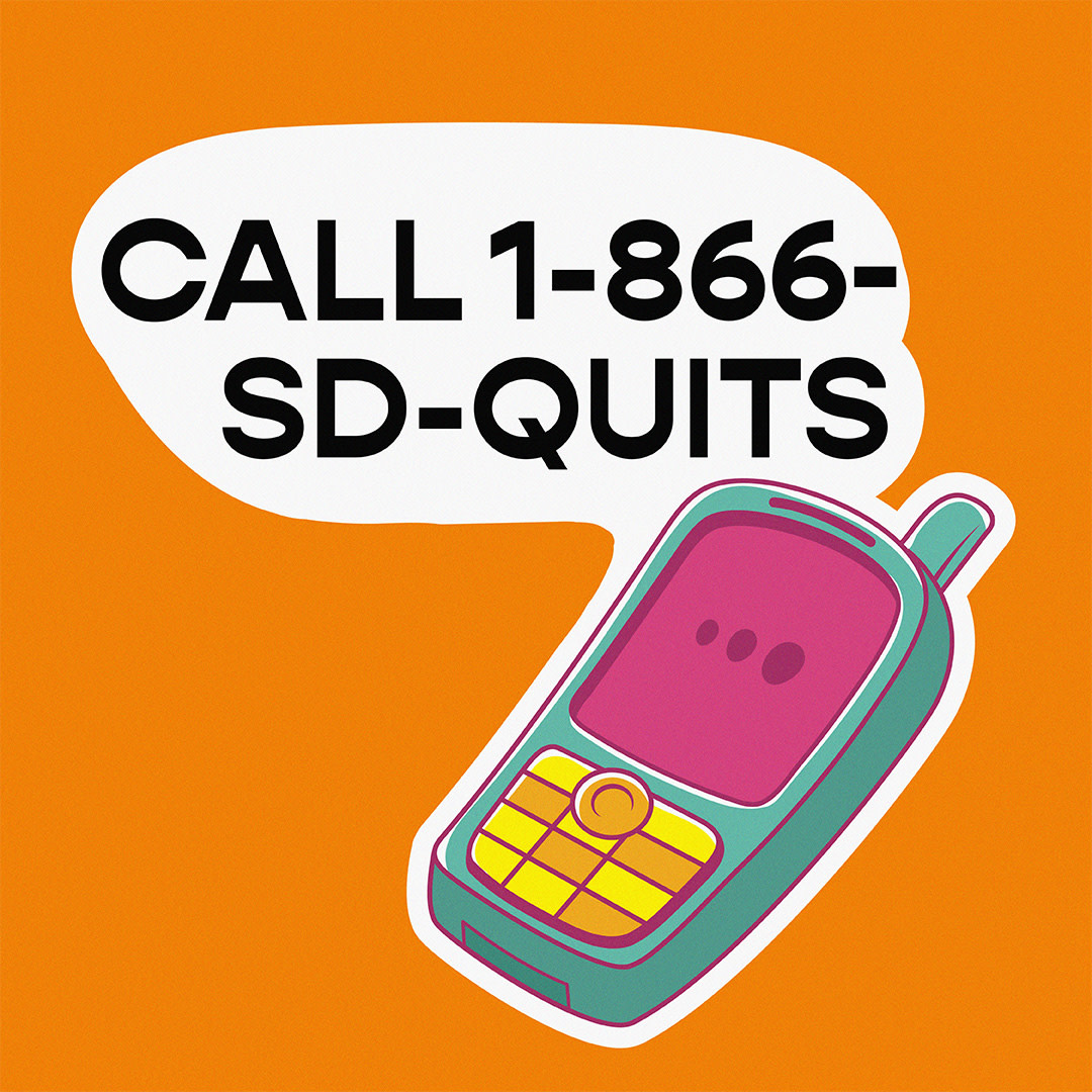 SDQuitLine's tweet image. Need a little extra guidance for your quit? Get help from a judgement-free, no-cost phone coach. Your coach will be there for you every step of the way.

Call the South Dakota QuitLine at 1-866-SD-QUITS (1-866-737-8487).