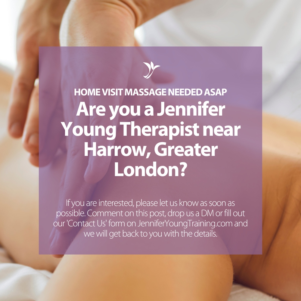 Attention all JY Therapists in the London area 🚨⁠
⁠
#jenniferyoung #massage #cancer #touchtherapy #touchtreatment #oncology #jenniferyoungtraining #therapist #spa #oncologymassage #spatherapist #cancermassage #cancercare