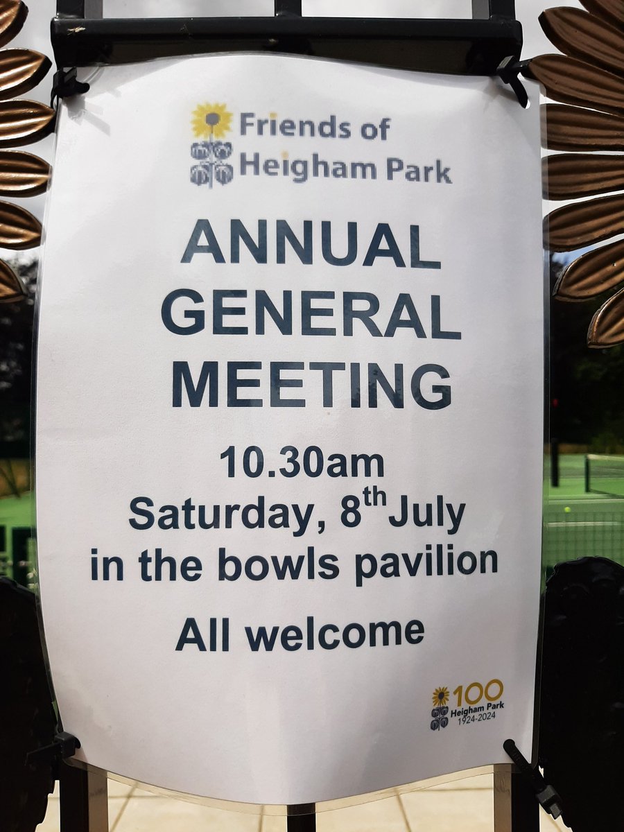 In case you haven't seen our posters our AGM is on Saturday.