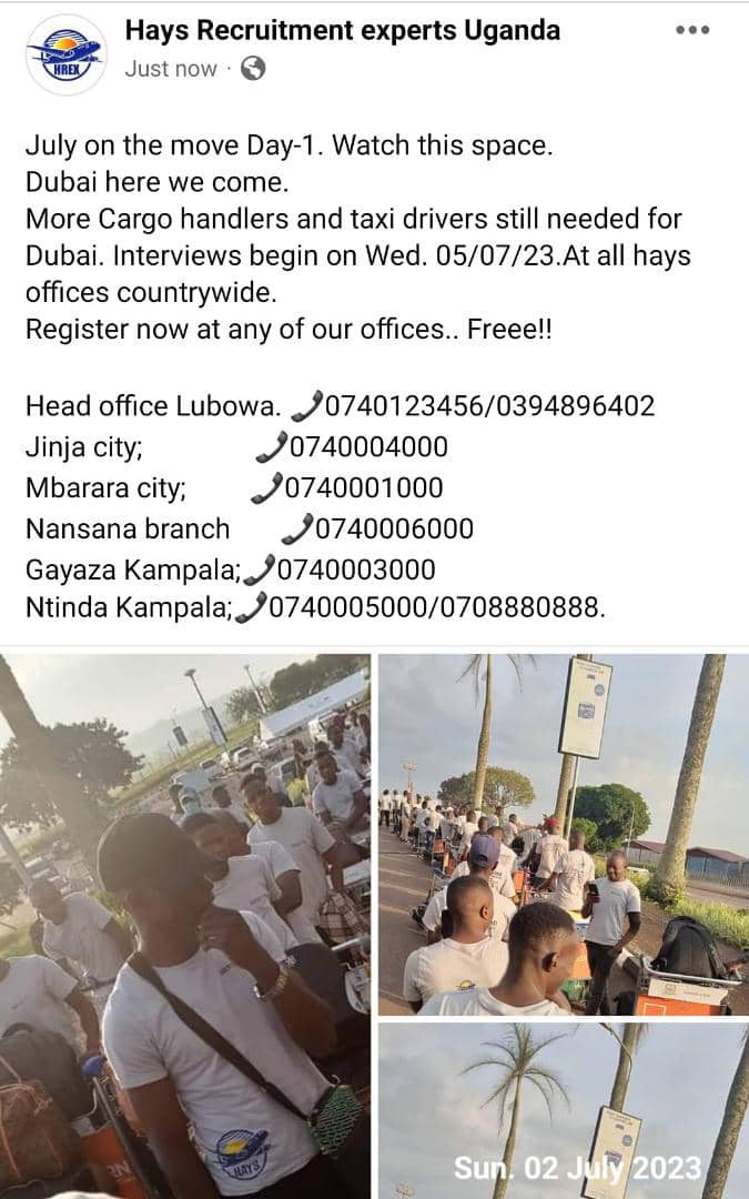 HREXPERTSUganda's tweet photo. Day https://t.co/rnWQ4ct2xX deployment to UAE..
Register free at any of our branches.

📞0740123456 for more info.
,#gohays go better https://t.co/zjRaSEHH4U