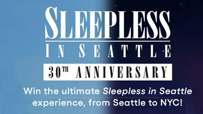 The Sleepless in Seattle 30th Anniversary #Sleepless30 event is set for Empire State Building in New York City and Space Needle in Seattle and you could win a six-night trip to both cities, a Free Saturday showing of Sleepless in Seattle at the Seattle… sweetiessweeps.com/2023/07/posted…