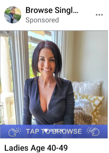 I think I've discovered what men 71 to 82 are looking for in a woman. Thanks, FB, marketplace sponsored ads.