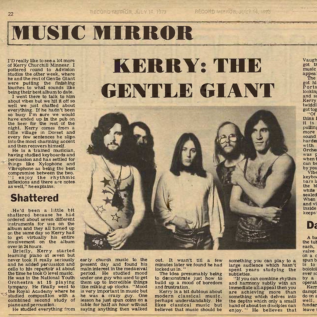 July 14th, 1974 article from Record Mirror.