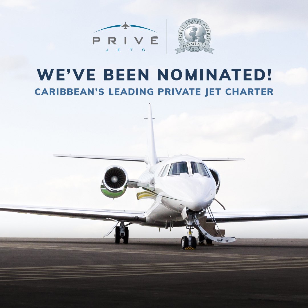 PriveJets's tweet image. Privé Jets has been nominated as the “Caribbean’s Leading Private Jet Charter 2023” in the 30th annual @WTravelAwards!

Vote for Privé Jets: worldtravelawards.com/vote