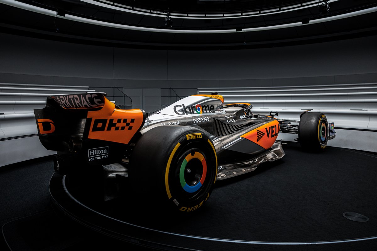 F1's tweet photo. McLaren are back in CHROME for Silverstone 😍

More on the iconic look returning as a one-off special livery 👉 https://t.co/FU3rvzmDYE

#BritishGP #F1 @McLarenF1 https://t.co/drY7yhvAKI